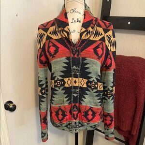 Denim & Supply Ralph Lauren Aztec Southwestern Pattern Cardigan Boho